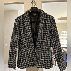 SOLD!!! HYFVE Jacket Blazer Coat Houndstooth Black / White Button Front.